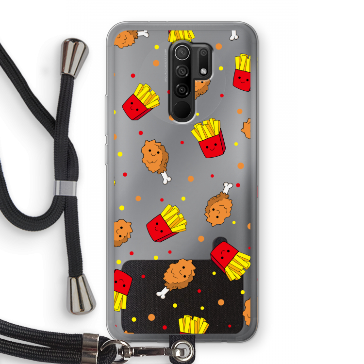 Chicken 'n Fries: Xiaomi Redmi 9 Transparant Hoesje met koord