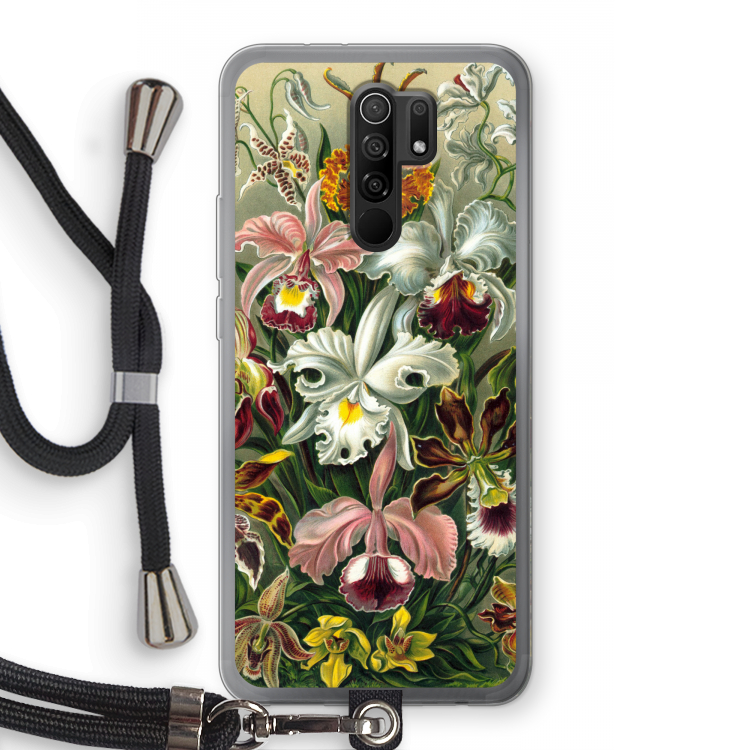 Haeckel Orchidae: Xiaomi Redmi 9 Transparant Hoesje met koord