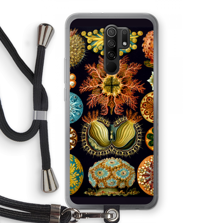 Haeckel Ascidiae: Xiaomi Redmi 9 Transparant Hoesje met koord