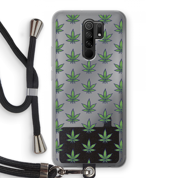 Weed: Xiaomi Redmi 9 Transparant Hoesje met koord