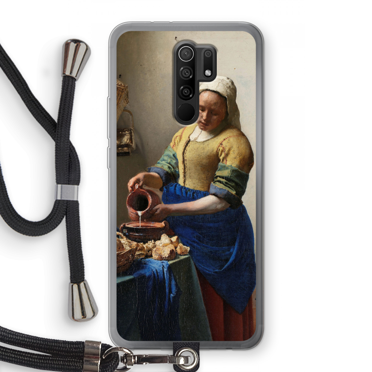 The Milkmaid: Xiaomi Redmi 9 Transparant Hoesje met koord