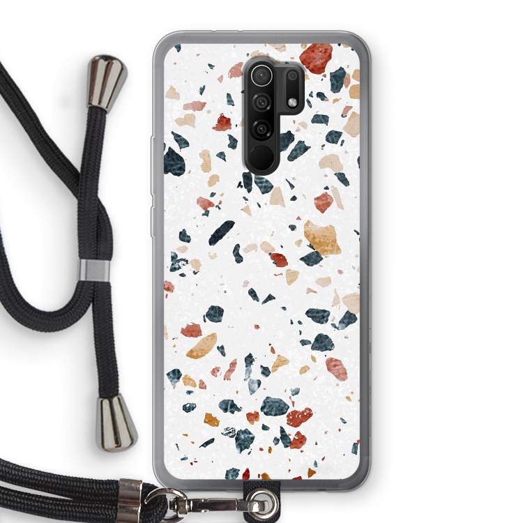 Terrazzo N°4: Xiaomi Redmi 9 Transparant Hoesje met koord