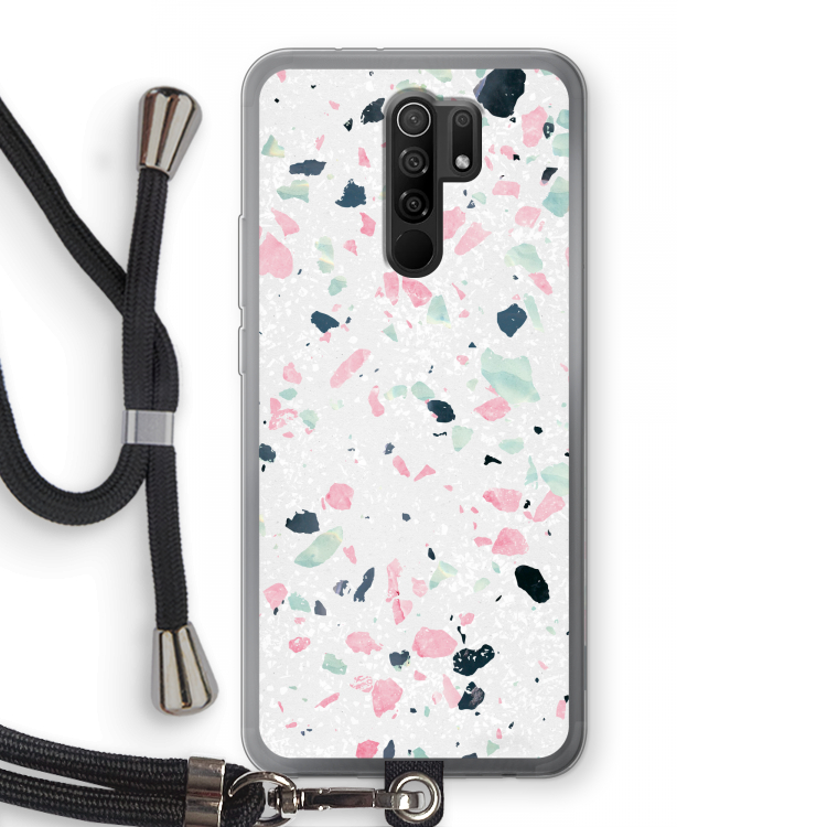Terrazzo N°3: Xiaomi Redmi 9 Transparant Hoesje met koord