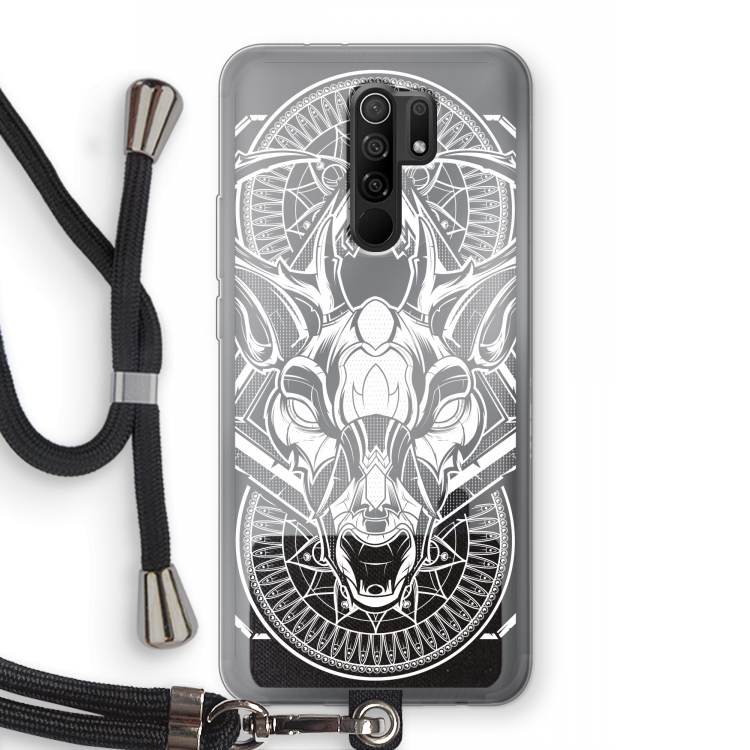 Oh Deer: Xiaomi Redmi 9 Transparant Hoesje met koord