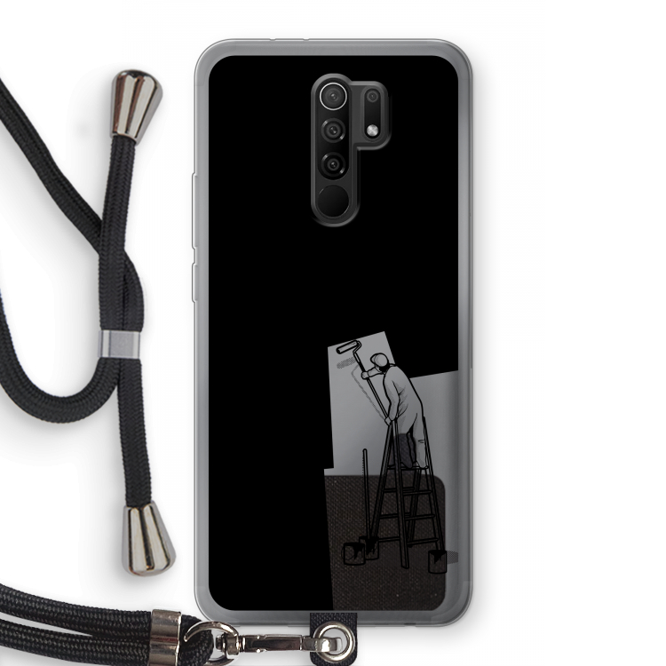 Musketon Painter: Xiaomi Redmi 9 Transparant Hoesje met koord