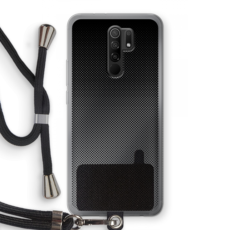 Musketon Halftone: Xiaomi Redmi 9 Transparant Hoesje met koord