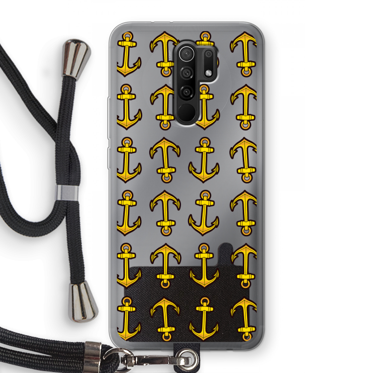 Musketon Anchor: Xiaomi Redmi 9 Transparant Hoesje met koord