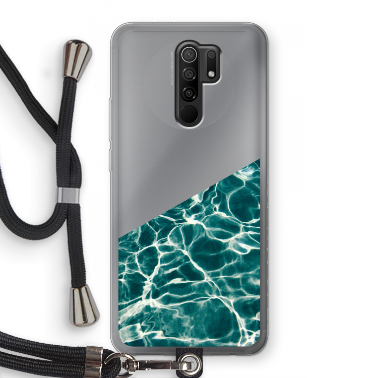 Weerkaatsing water: Xiaomi Redmi 9 Transparant Hoesje met koord
