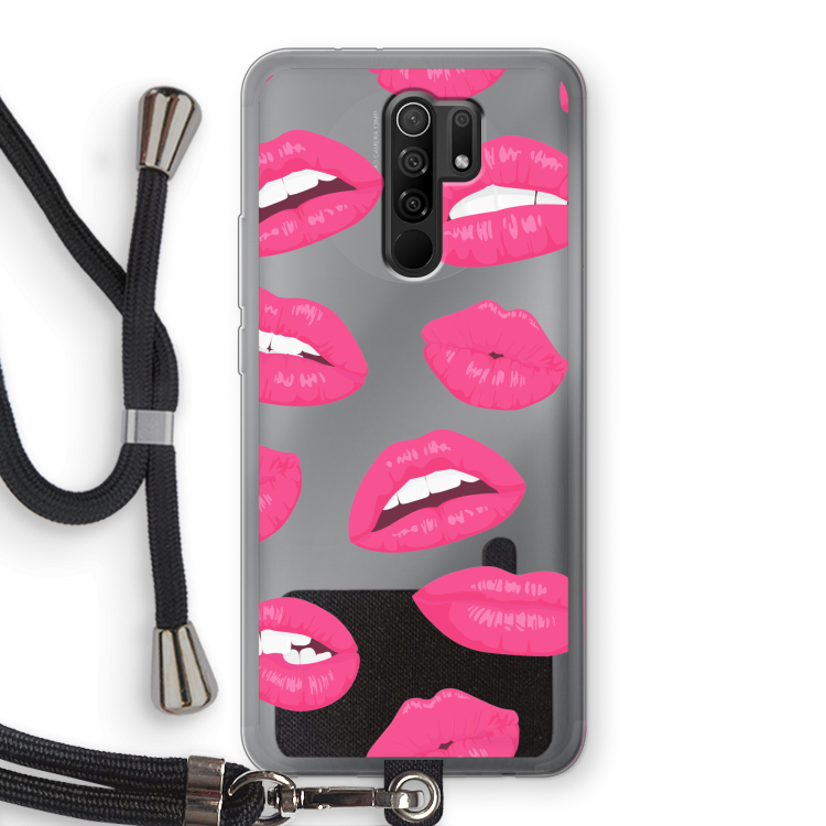 Bite my lip: Xiaomi Redmi 9 Transparant Hoesje met koord