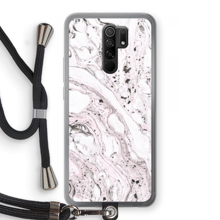 Mengelmoes: Xiaomi Redmi 9 Transparant Hoesje met koord
