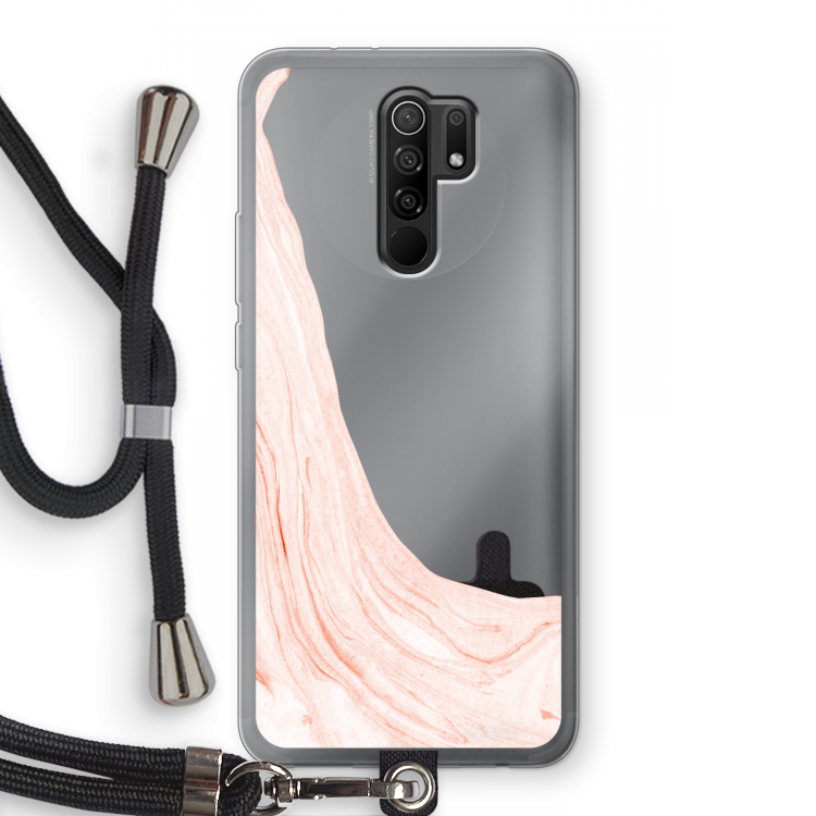 Peach bath: Xiaomi Redmi 9 Transparant Hoesje met koord