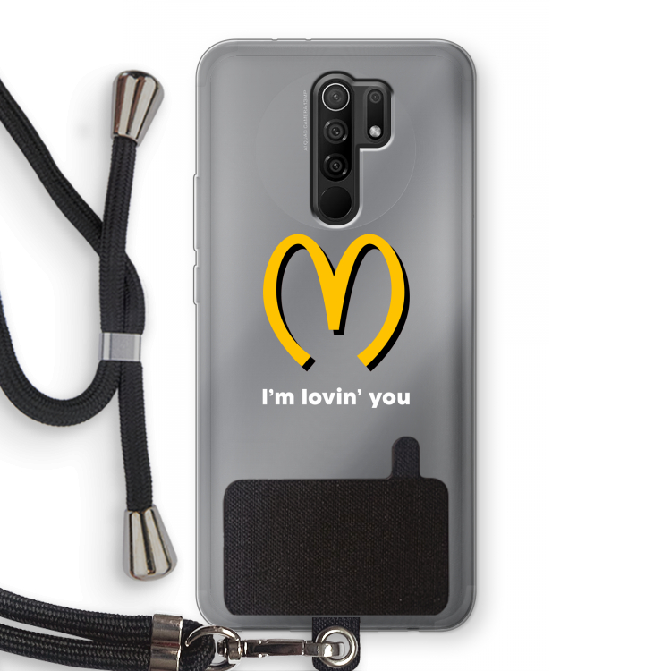 I'm lovin' you: Xiaomi Redmi 9 Transparant Hoesje met koord