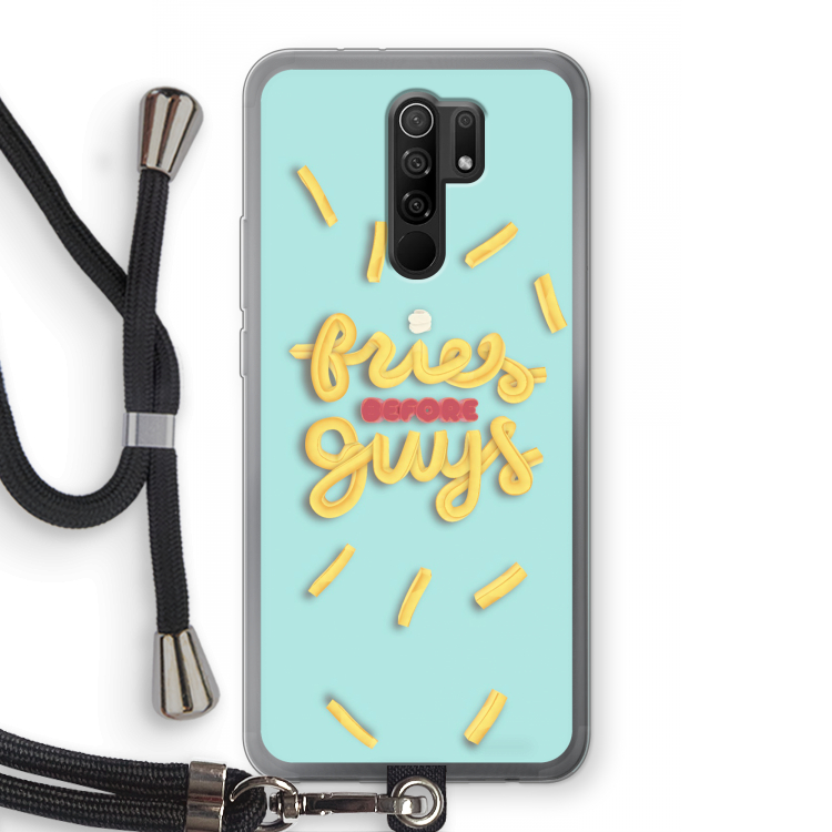 Always fries: Xiaomi Redmi 9 Transparant Hoesje met koord