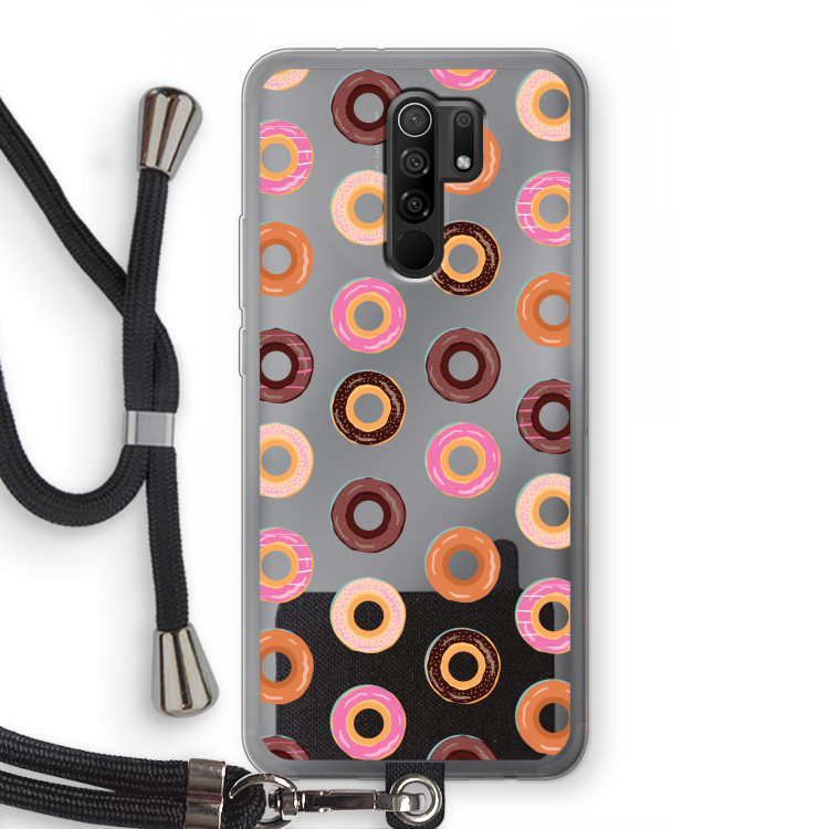 Donuts: Xiaomi Redmi 9 Transparant Hoesje met koord