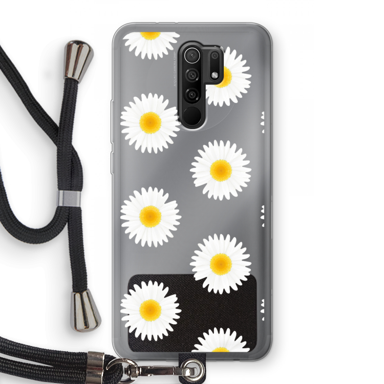 Margrietjes: Xiaomi Redmi 9 Transparant Hoesje met koord