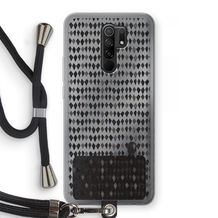 Crazy shapes: Xiaomi Redmi 9 Transparant Hoesje met koord
