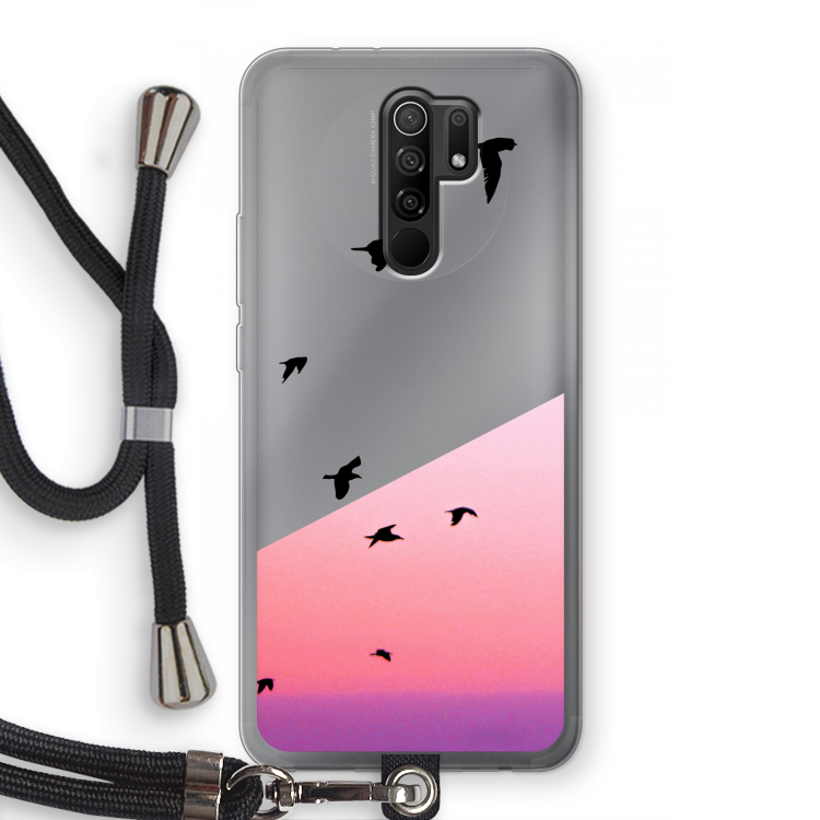 Fly away: Xiaomi Redmi 9 Transparant Hoesje met koord