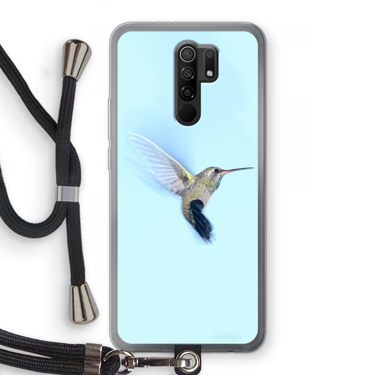 Kolibri: Xiaomi Redmi 9 Transparant Hoesje met koord