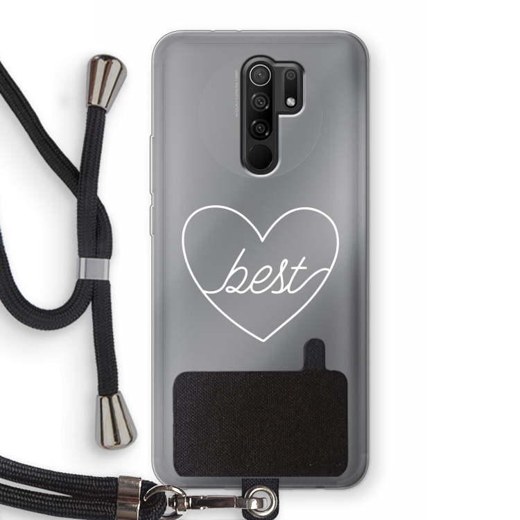 Best heart pastel: Xiaomi Redmi 9 Transparant Hoesje met koord