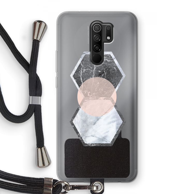 Creatieve toets: Xiaomi Redmi 9 Transparant Hoesje met koord