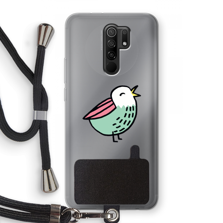 Birdy: Xiaomi Redmi 9 Transparant Hoesje met koord