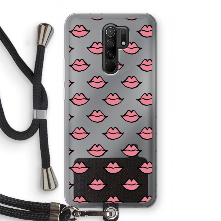 Lipjes: Xiaomi Redmi 9 Transparant Hoesje met koord