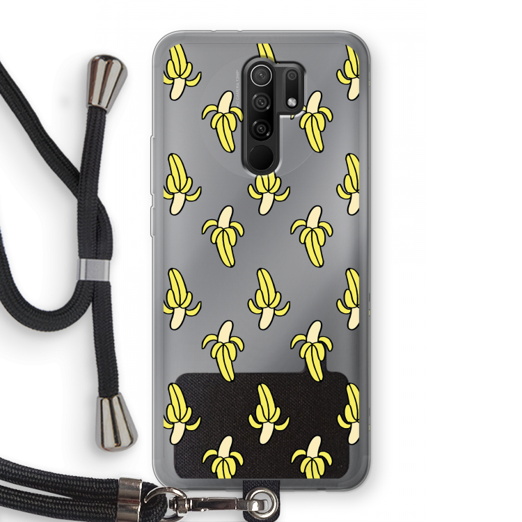 Bananas: Xiaomi Redmi 9 Transparant Hoesje met koord