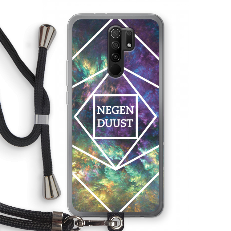 Negenduust ruimte: Xiaomi Redmi 9 Transparant Hoesje met koord