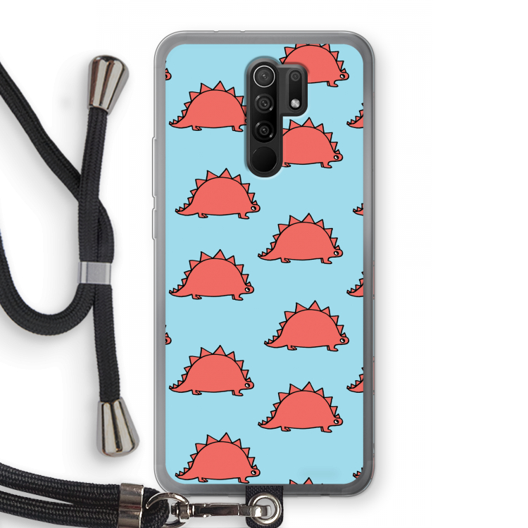 Dinosawrr: Xiaomi Redmi 9 Transparant Hoesje met koord