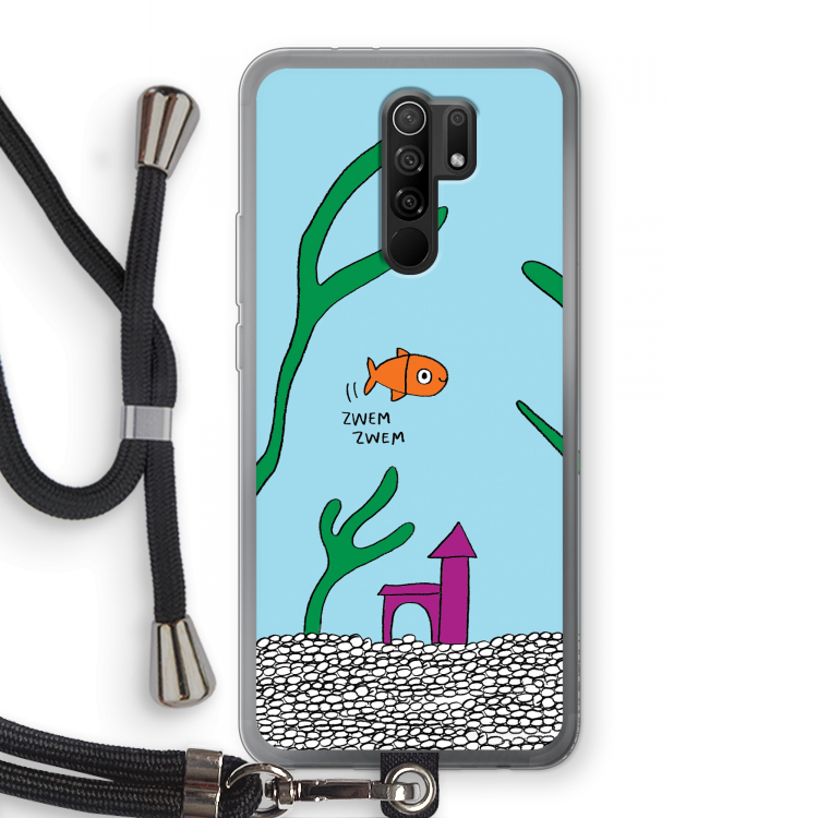 Aquarium: Xiaomi Redmi 9 Transparant Hoesje met koord