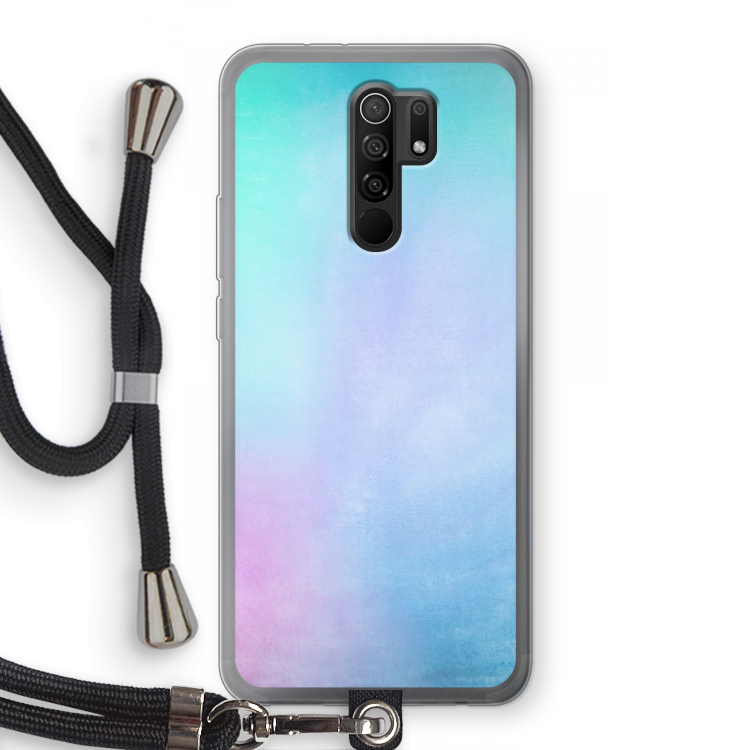 mist pastel: Xiaomi Redmi 9 Transparant Hoesje met koord