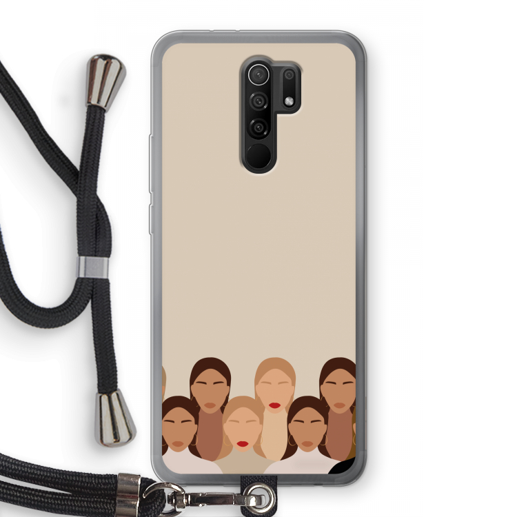 Girls girls girls: Xiaomi Redmi 9 Transparant Hoesje met koord