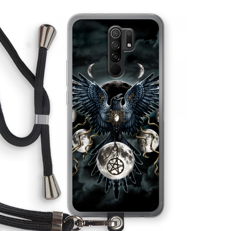 Sinister Wings: Xiaomi Redmi 9 Transparant Hoesje met koord