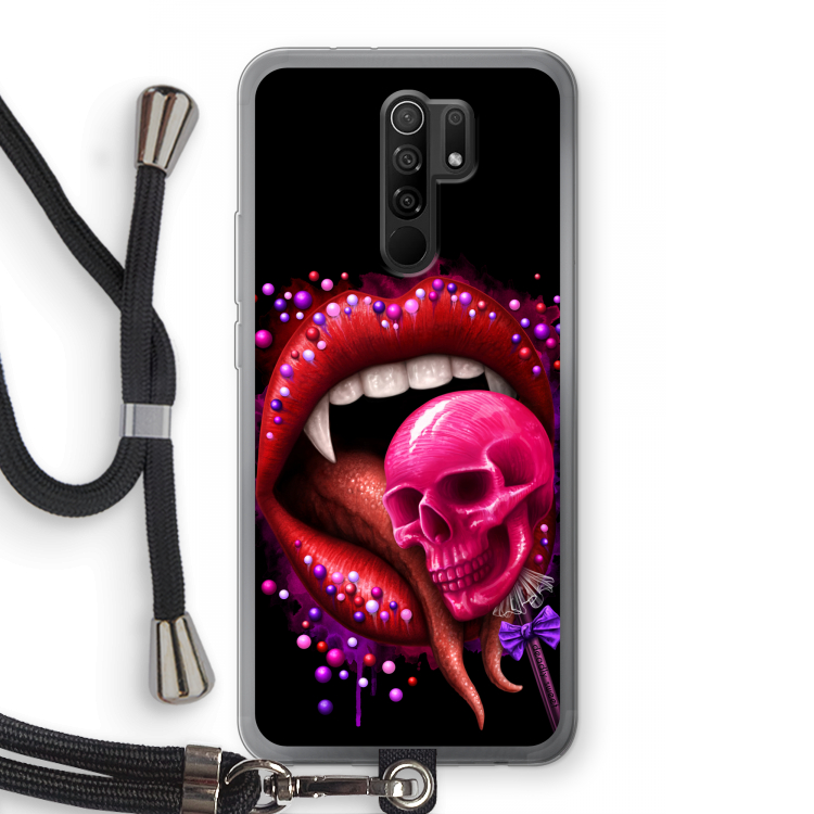 Dodelijk zoet: Xiaomi Redmi 9 Transparant Hoesje met koord