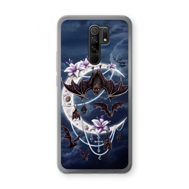 Vleermuizen Maan: Xiaomi Redmi 9 Transparant Hoesje