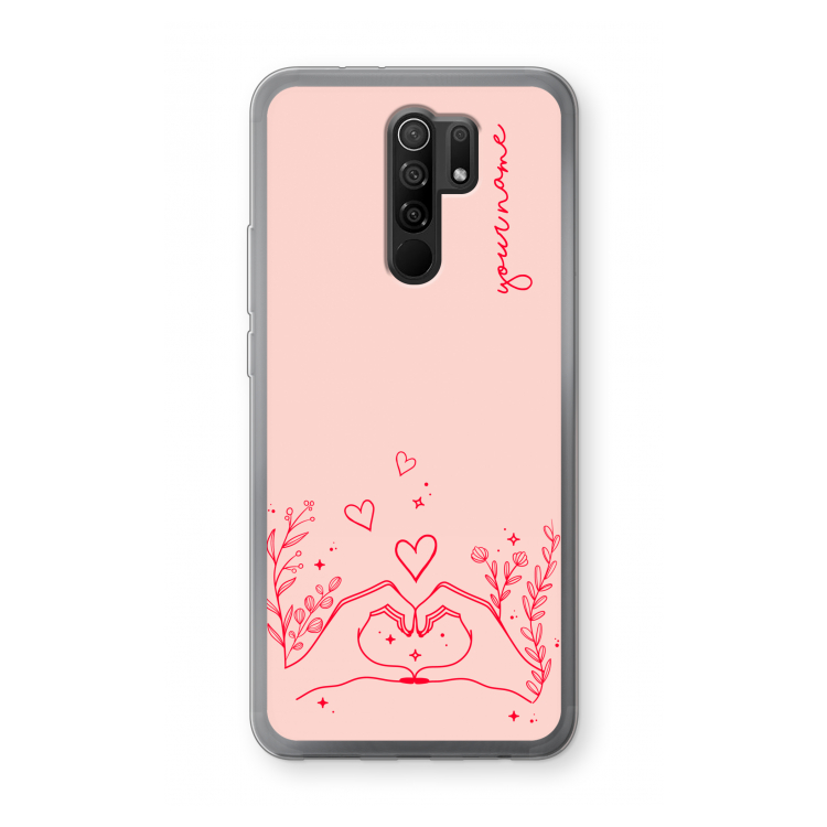 Love is in the air: Xiaomi Redmi 9 Transparant Hoesje