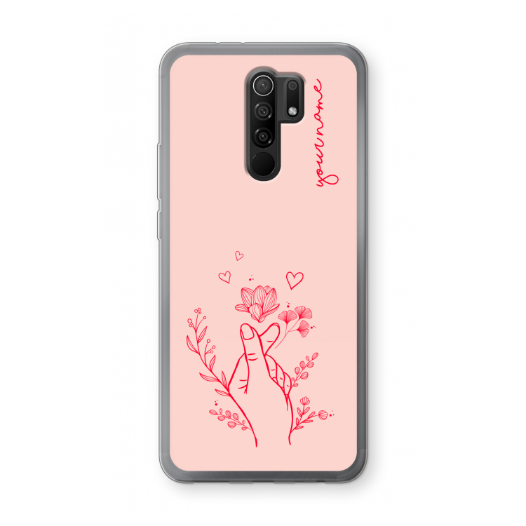 Giving Flowers: Xiaomi Redmi 9 Transparant Hoesje