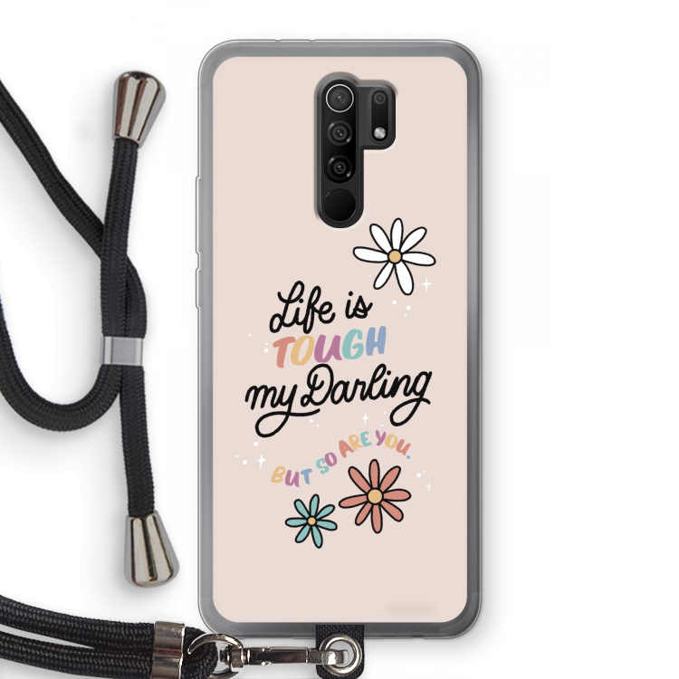 Tough Life: Xiaomi Redmi 9 Transparant Hoesje met koord