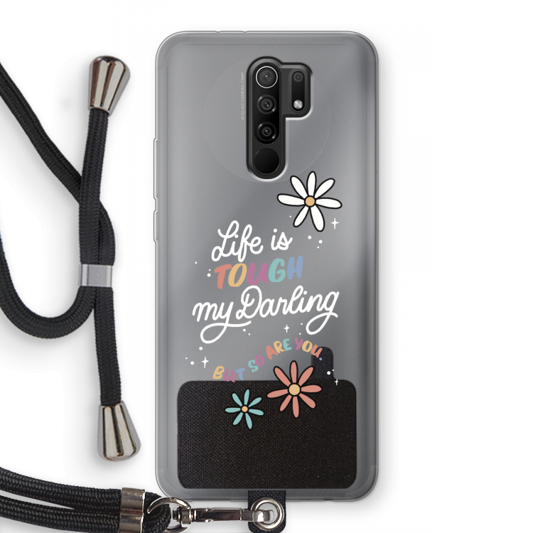 Tough Life: Xiaomi Redmi 9 Transparant Hoesje met koord
