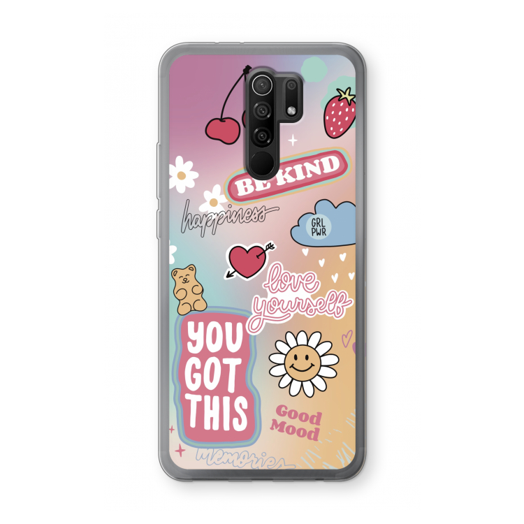 Positivity: Xiaomi Redmi 9 Transparant Hoesje
