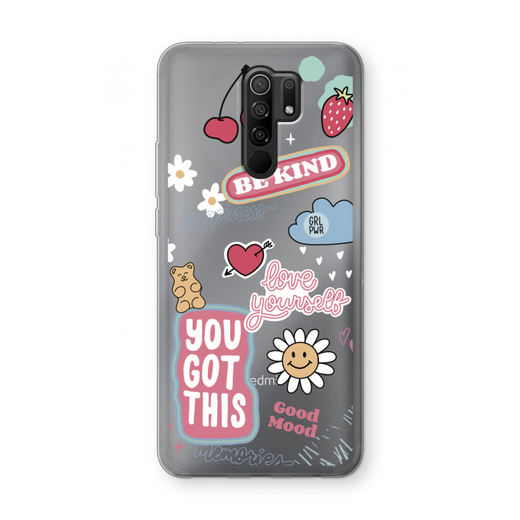 Positivity: Xiaomi Redmi 9 Transparant Hoesje