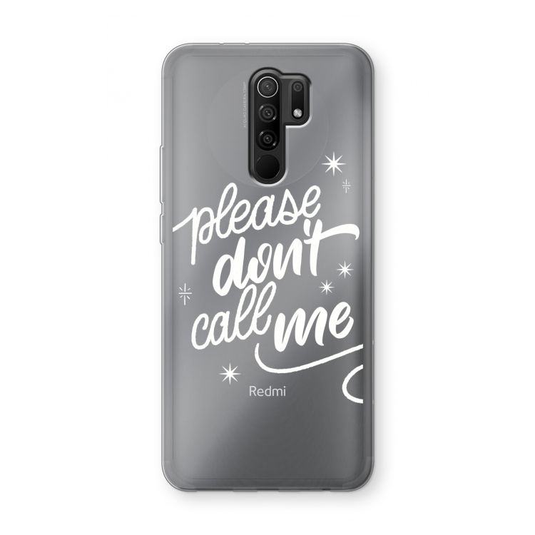 Don't call: Xiaomi Redmi 9 Transparant Hoesje