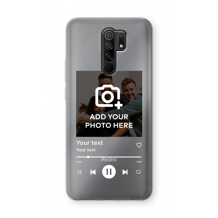 Music Player: Xiaomi Redmi 9 Transparant Hoesje