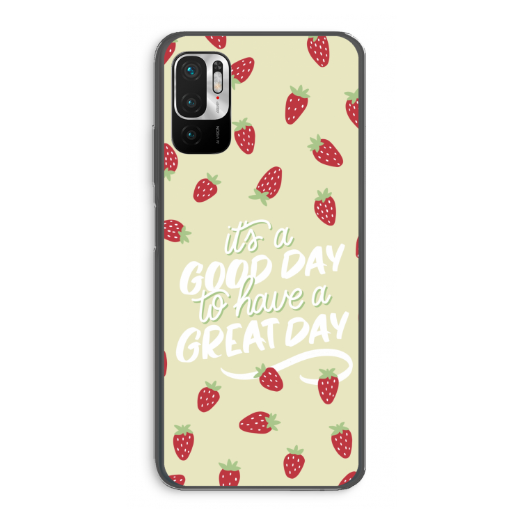 Don't forget to have a great day: Xiaomi Redmi Note 10 5G Transparant Hoesje