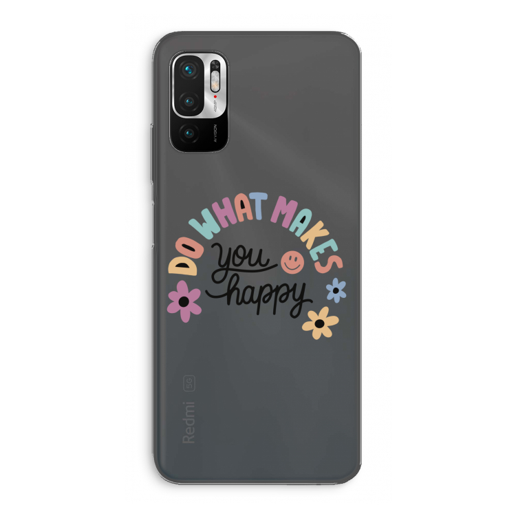 Happy days: Xiaomi Redmi Note 10 5G Transparant Hoesje