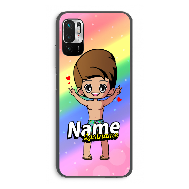 Chibi Maker man: Xiaomi Redmi Note 10 5G Transparant Hoesje
