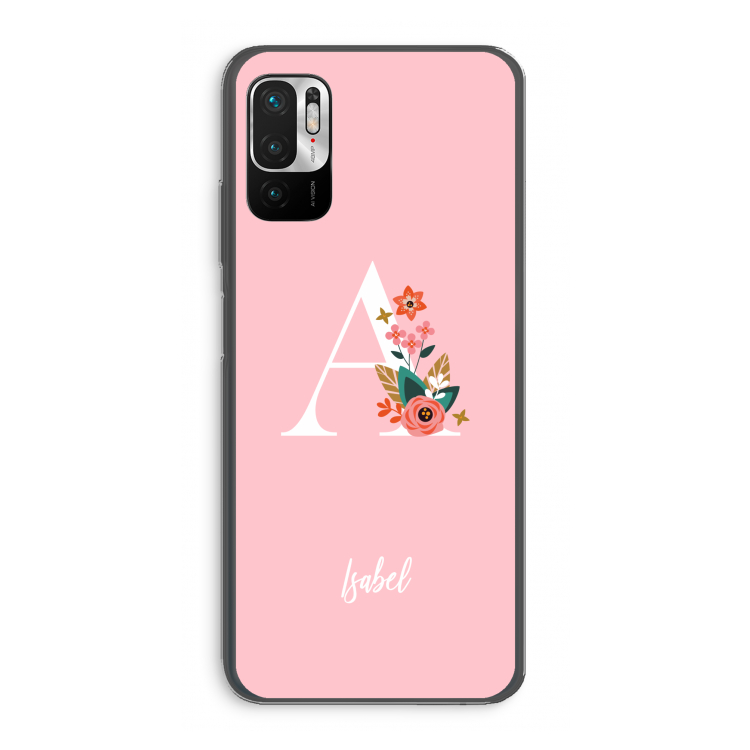 Pink Bouquet: Xiaomi Redmi Note 10 5G Transparant Hoesje