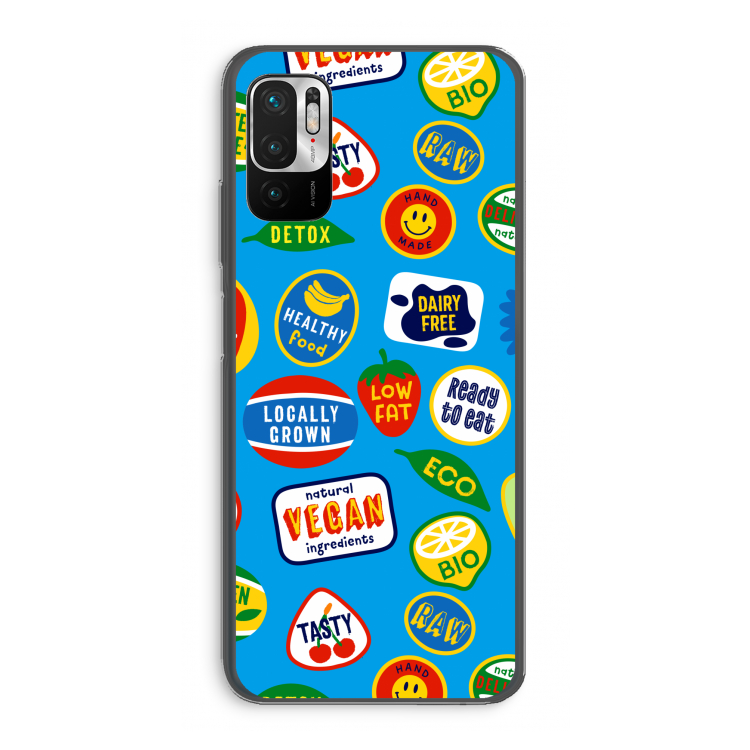 Fruitsticker: Xiaomi Redmi Note 10 5G Transparant Hoesje
