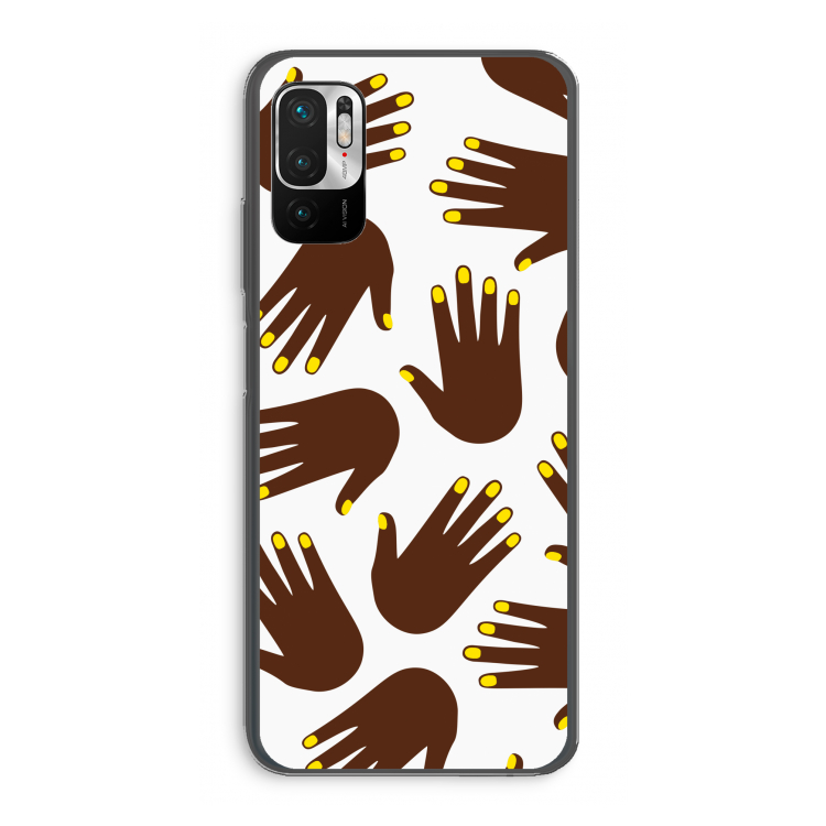 Hands dark: Xiaomi Redmi Note 10 5G Transparant Hoesje