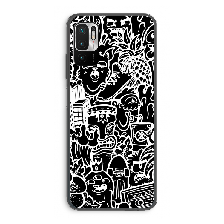 Vexx Black Mixtape: Xiaomi Redmi Note 10 5G Transparant Hoesje